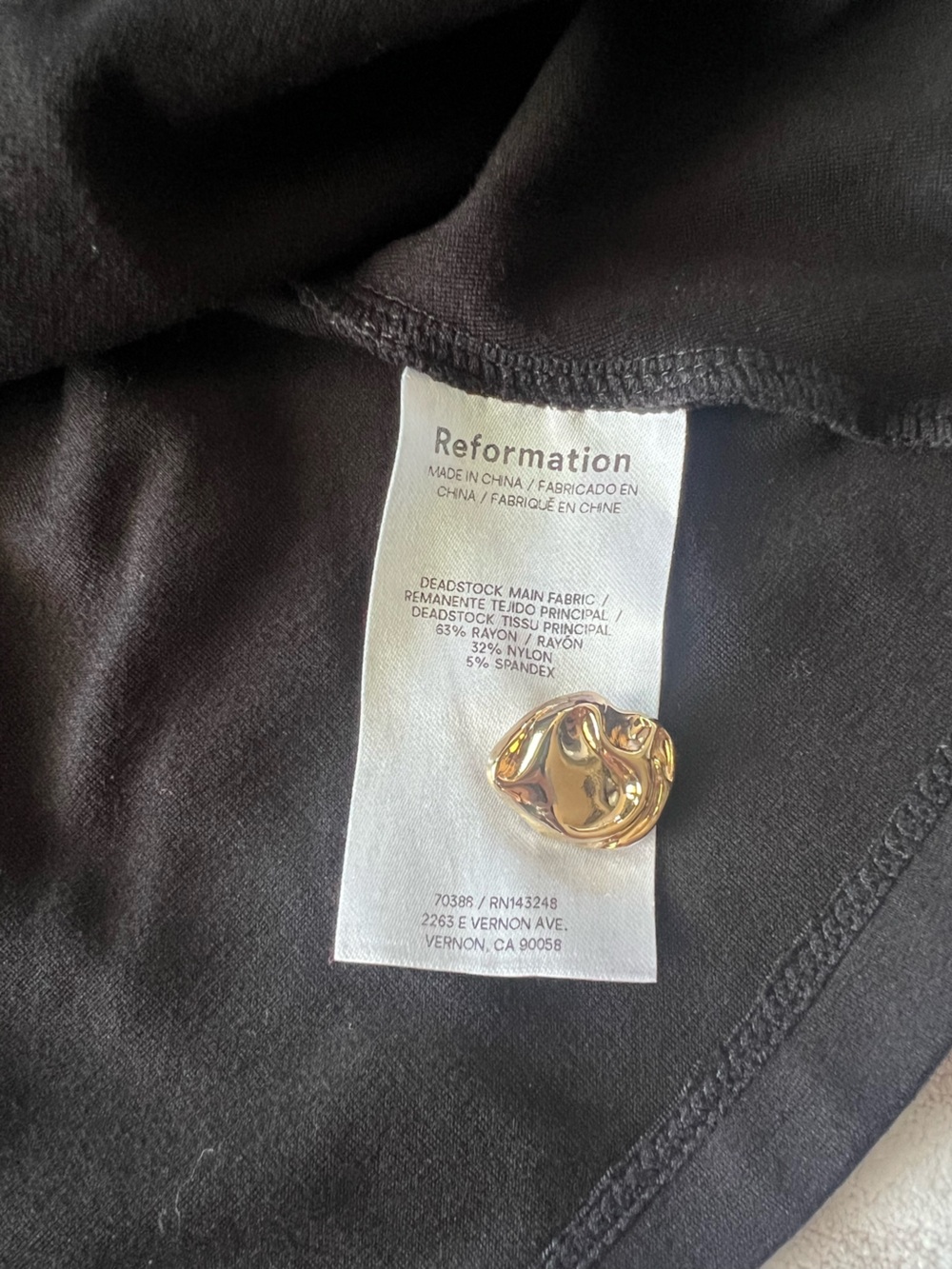 Reformation Black Owen Knit Top Size L - Picture 8 of 9